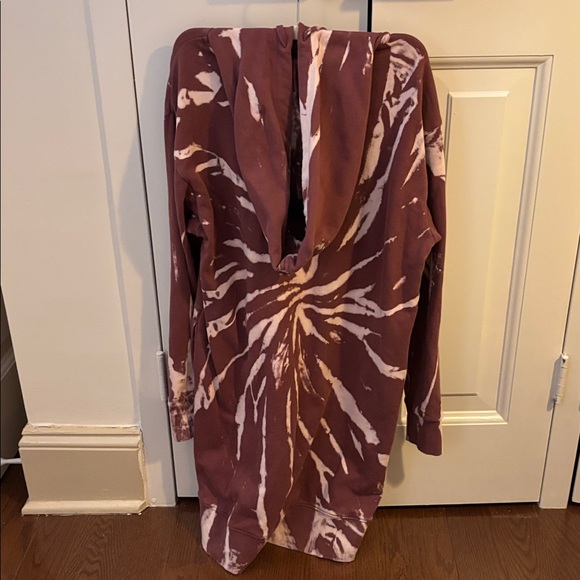 Tie Dye Hoodie Sweatshirt Dress - Picture 2 of 10